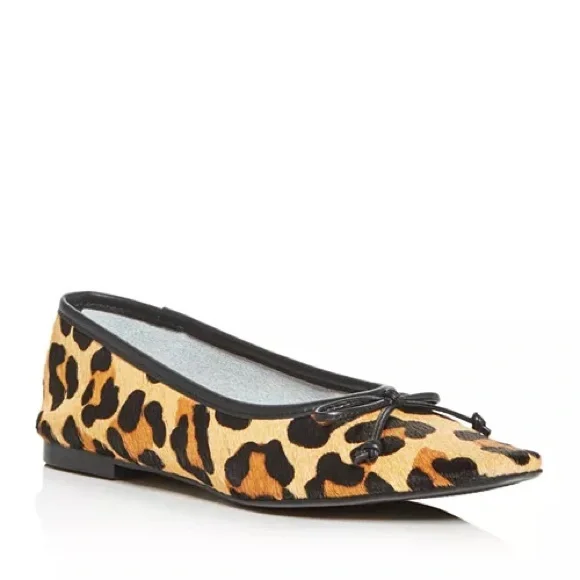 Schutz Arissa Mohair Animal Leopard Print Flats Women - Picture 1 of 5